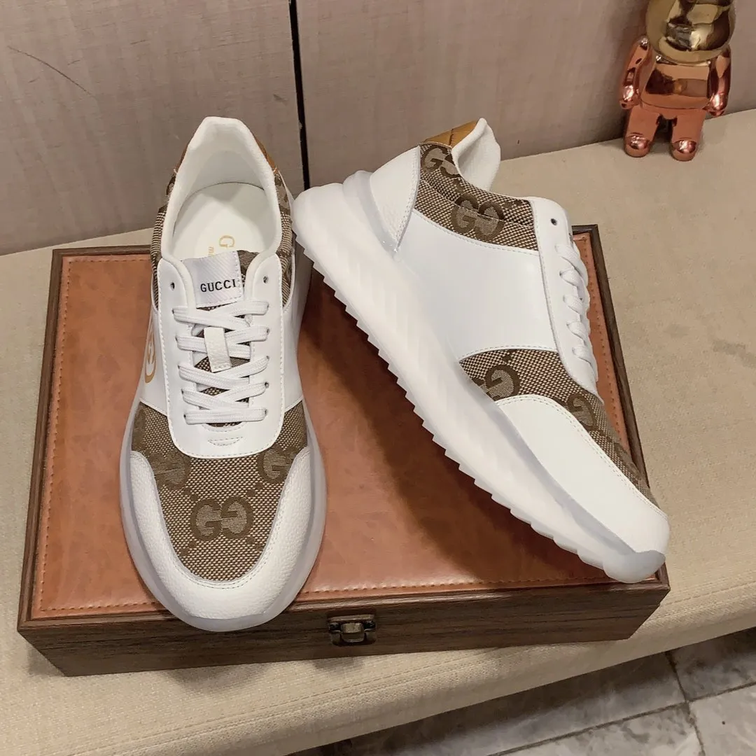 Men's men's shoes💰460💰💰🎩🎩[Lightning][Lightning] "Gucci*" The latest and most popular casual sports shoes, top brand [seduce] luxury~purchase, top~quality. [Strong] The upper is made of imported breathable cowhide with material ➕ breathable sheepskin feet (•) and fine workmanship. The original stylish and stylish soft rubber wear-resistant and non-slip outsole is light and comfortable on the feet. The real thing looks better when taken in real life. 413: code: 38-44, can be customized 45